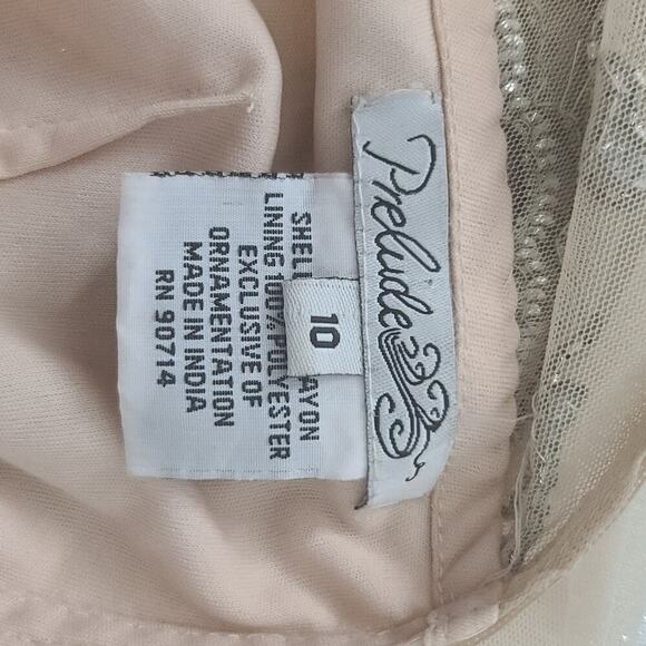 Prelude Gatsby formal beaded evening gown Size 10 Holiday party cocktail event - Picture 5 of 11